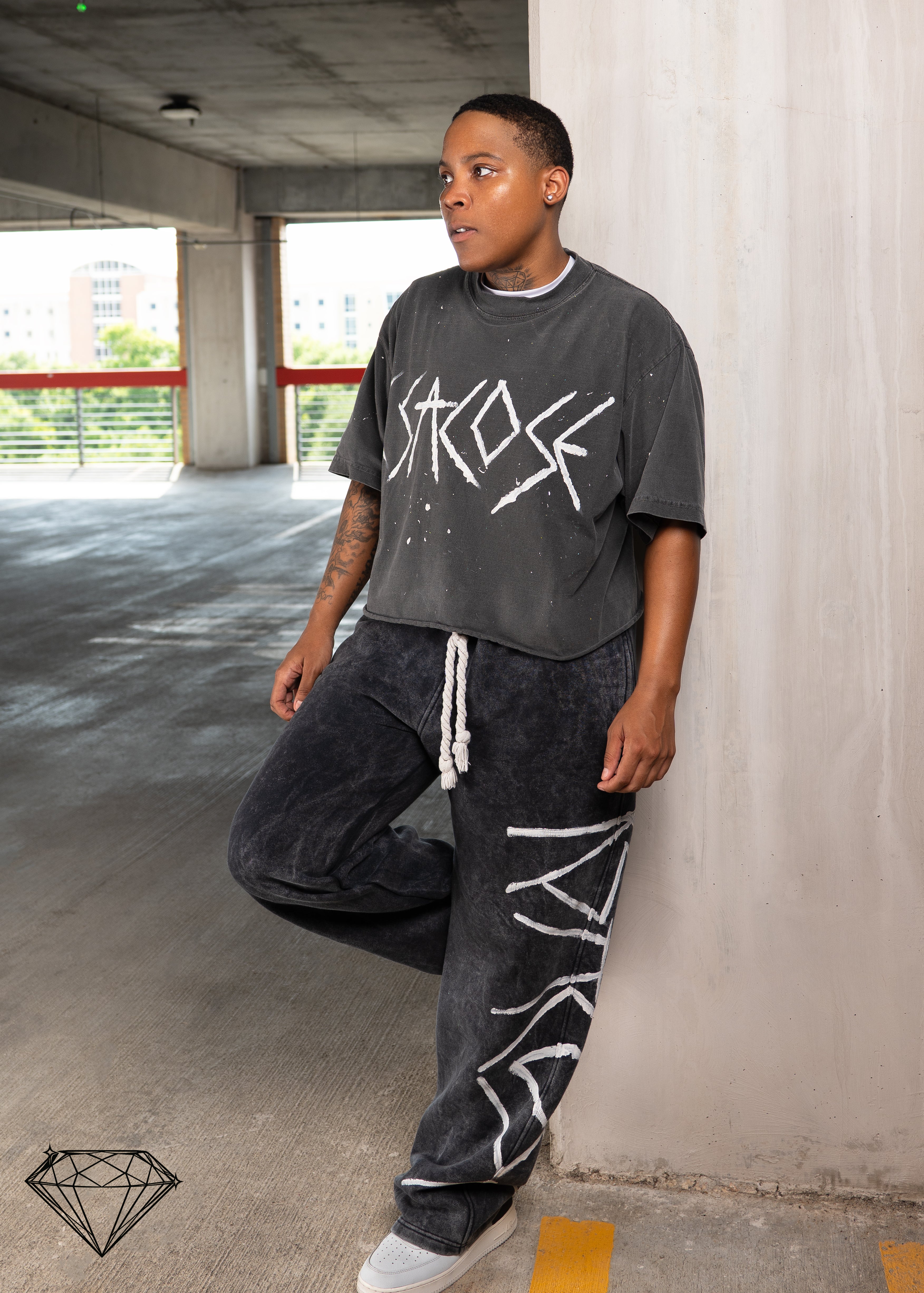 GO TIME HEAVY WIDE-LEG SWEATPANTS