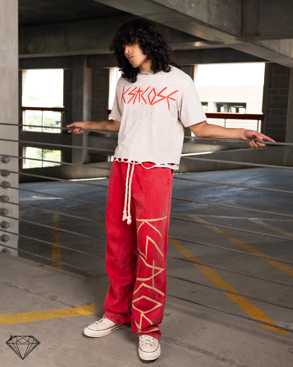 GO TIME HEAVY WIDE-LEG SWEATPANTS